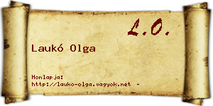 Laukó Olga névjegykártya