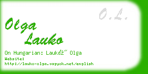 olga lauko business card